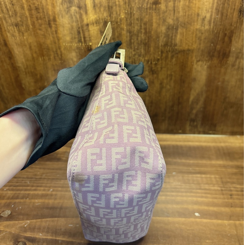 Fendi 粉色 FF 標誌手提包-4