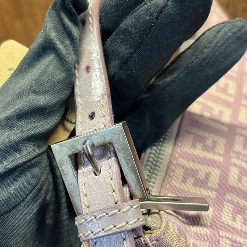 Fendi 粉色 FF 標誌手提包-5