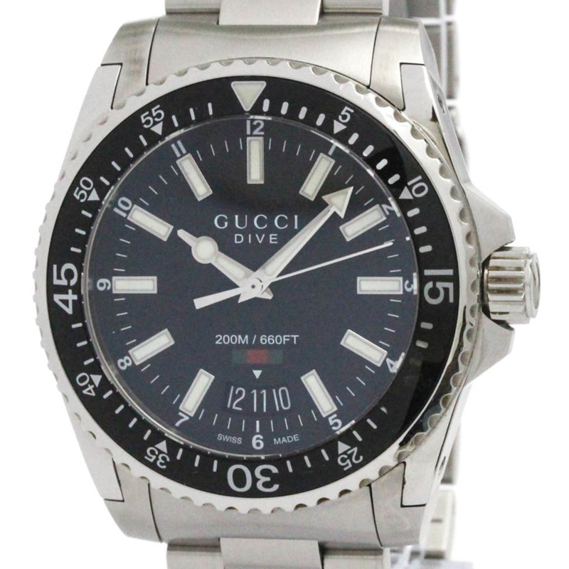 GUCCI 潛水不鏽鋼石英男士腕錶 YA136301A 136.3-0