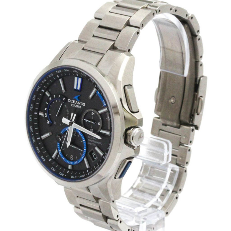 卡西歐 Oceanus GPS 電波控制太陽能鈦金屬男士手錶 OCW-G1100T-1AJF-1