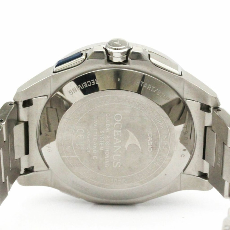 卡西歐 Oceanus GPS 電波控制太陽能鈦金屬男士手錶 OCW-G1100T-1AJF-5