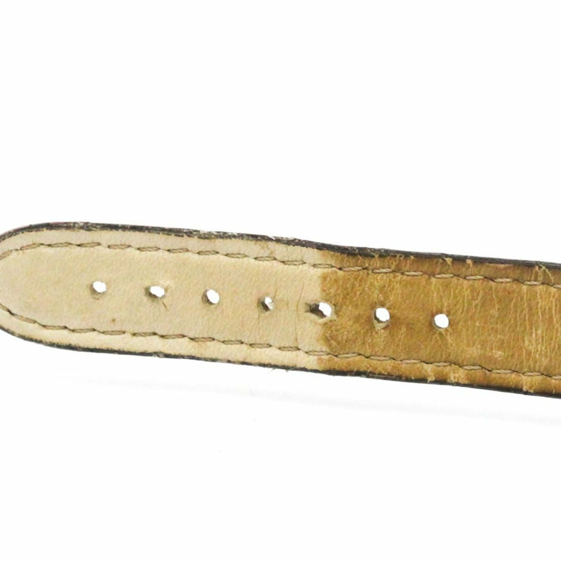 卡地亞 Must Tank 鍍金皮革石英女士腕錶 366001-6