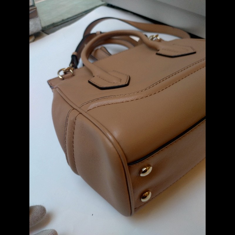 Versace 駝色皮革梅杜莎釦兩用包-10