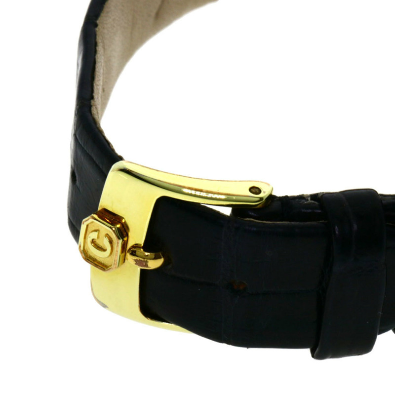 蕭邦 Happy Diamonds 男士腕錶，18K黃金/皮革錶帶-7