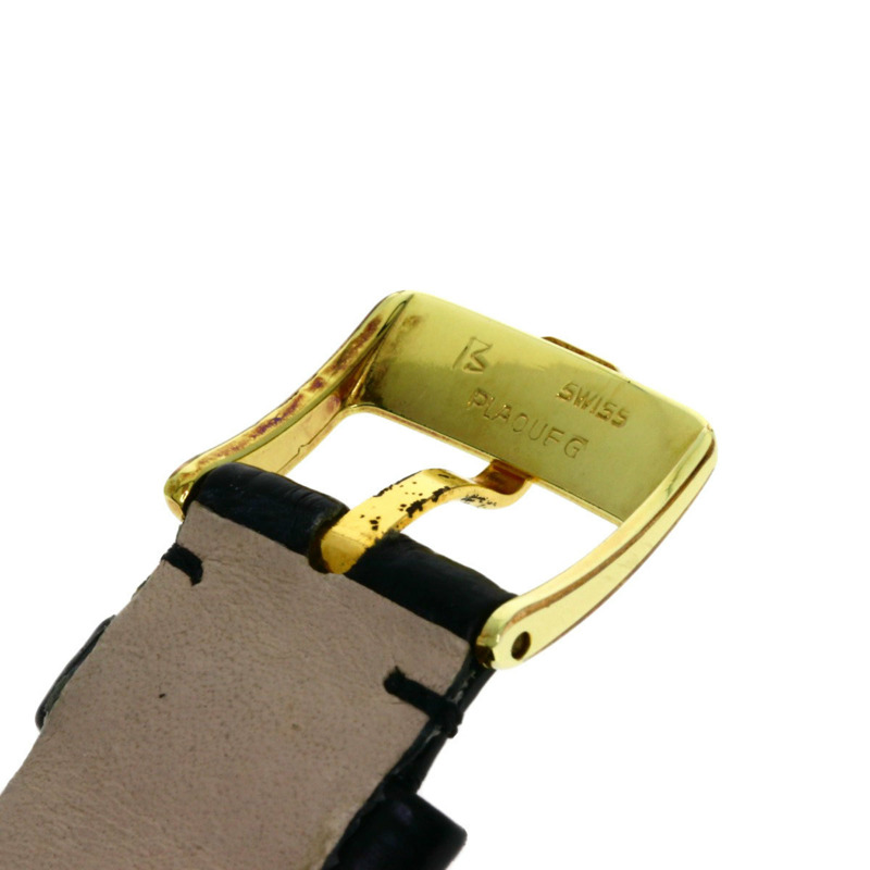 蕭邦 Happy Diamonds 男士腕錶，18K黃金/皮革錶帶-8