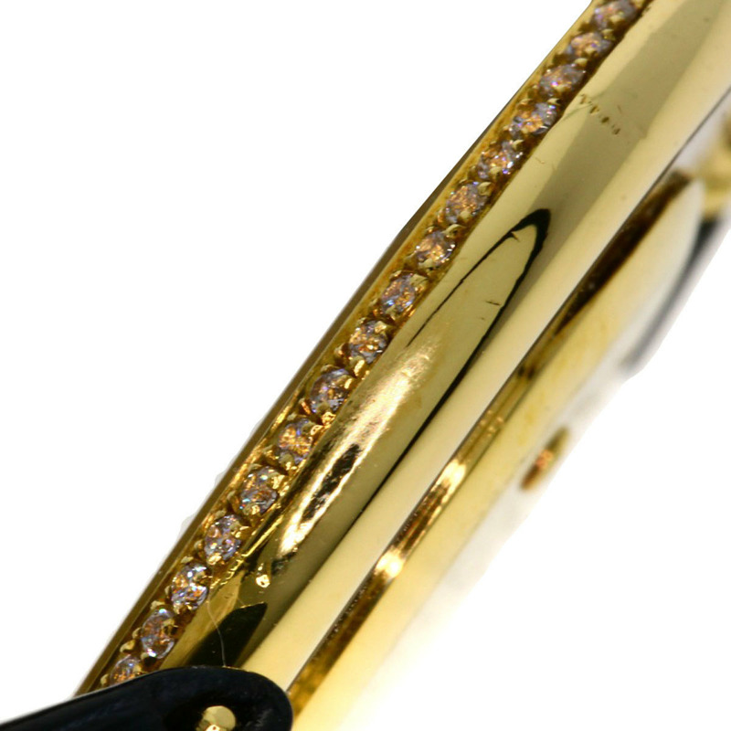 蕭邦 Happy Diamonds 男士腕錶，18K黃金/皮革錶帶-17