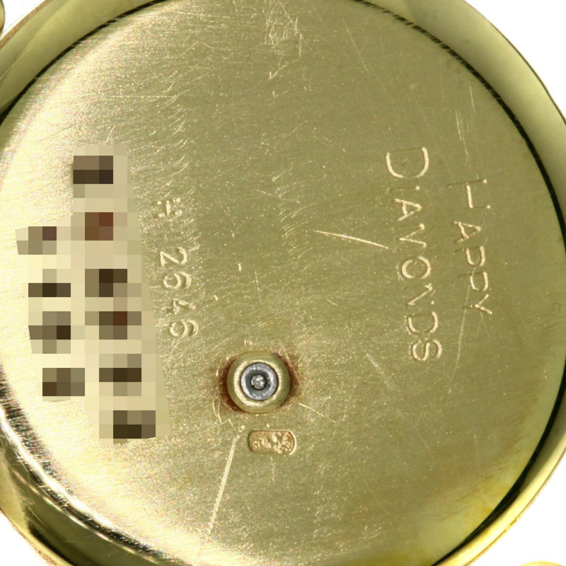 蕭邦 Happy Diamonds 男士腕錶，18K黃金/皮革錶帶-23