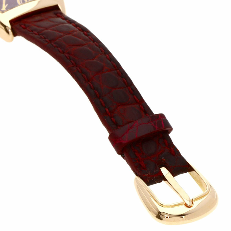 Franck Muller 1752QZRELCD1R5N 酒桶形曲線浮雕鑽石腕錶，18K 玫瑰金錶殼搭配皮革錶帶，女款-8