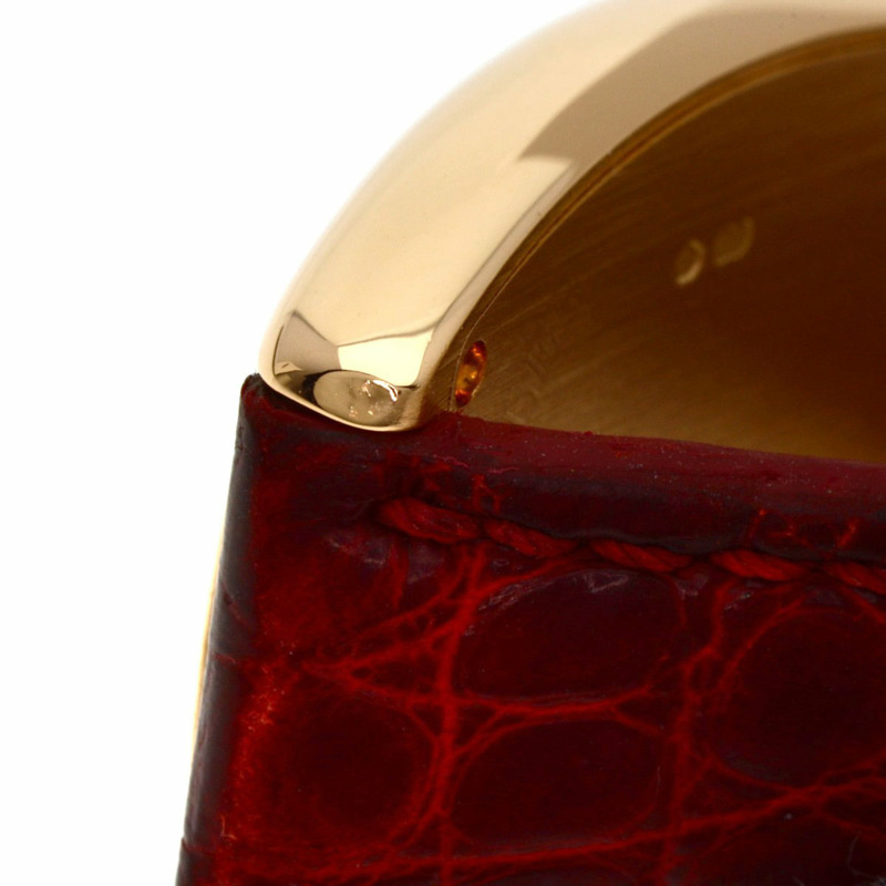 Franck Muller 1752QZRELCD1R5N 酒桶形曲線浮雕鑽石腕錶，18K 玫瑰金錶殼搭配皮革錶帶，女款-17