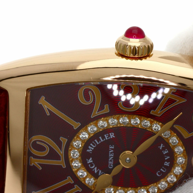 Franck Muller 1752QZRELCD1R5N 酒桶形曲線浮雕鑽石腕錶，18K 玫瑰金錶殼搭配皮革錶帶，女款-20