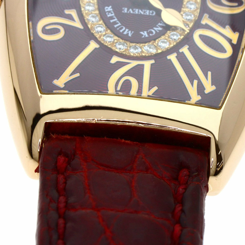 Franck Muller 1752QZRELCD1R5N 酒桶形曲線浮雕鑽石腕錶，18K 玫瑰金錶殼搭配皮革錶帶，女款-21