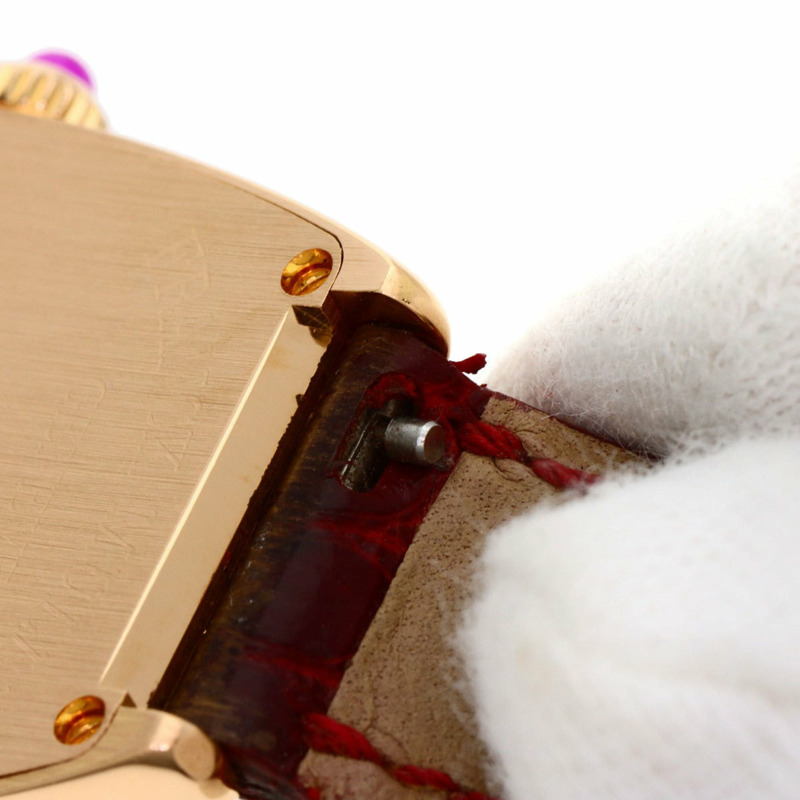 Franck Muller 1752QZRELCD1R5N 酒桶形曲線浮雕鑽石腕錶，18K 玫瑰金錶殼搭配皮革錶帶，女款-23