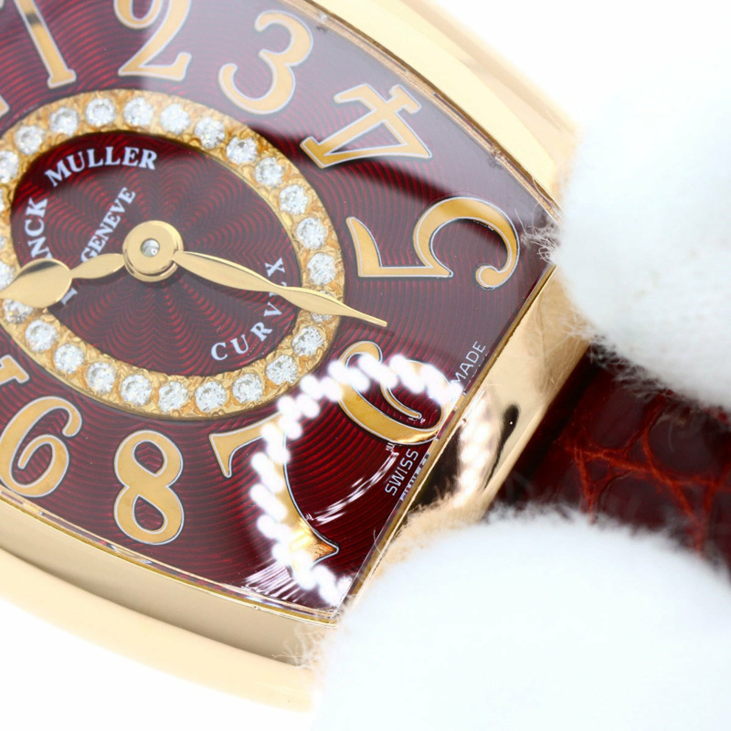 Franck Muller 1752QZRELCD1R5N 酒桶形曲線浮雕鑽石腕錶，18K 玫瑰金錶殼搭配皮革錶帶，女款-25