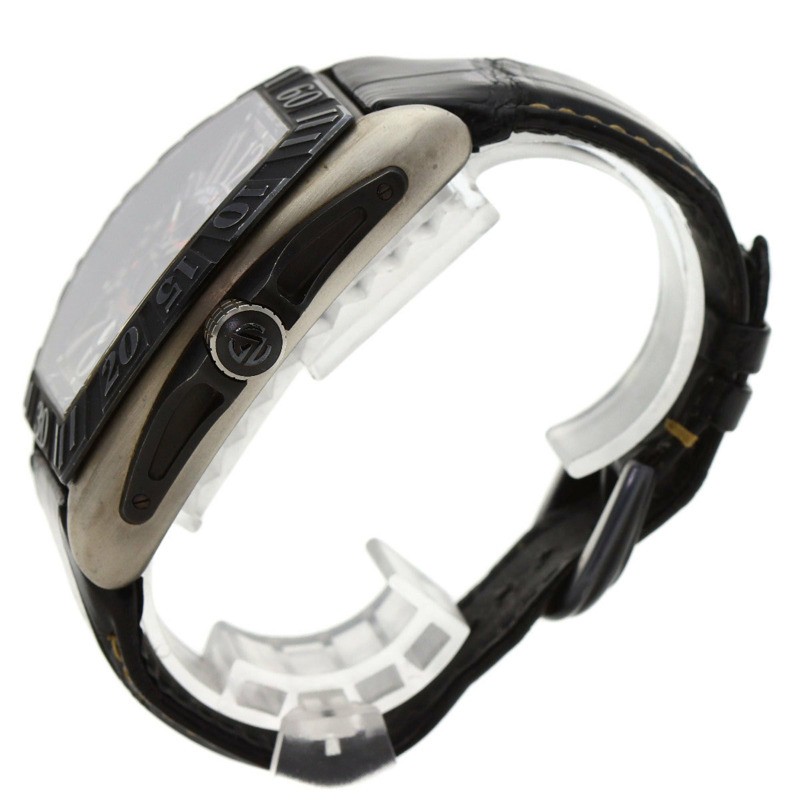 Franck Muller 9900SCGP Conquistador Grand Prix 男士腕錶，鈦金屬/皮革錶帶-1