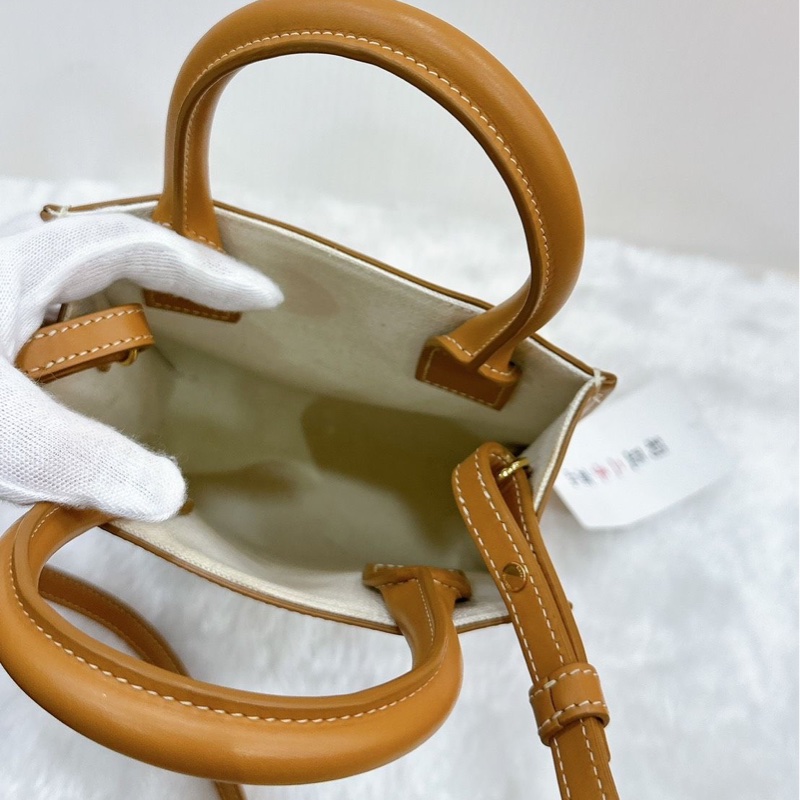 莉亞精品♡ Celine 帆布卡其 琴譜包 二手-13