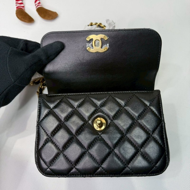 CHANEL Mini雙手柄鏈帶包-4