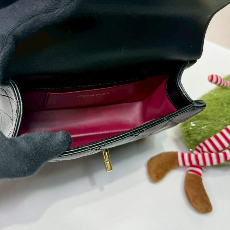 CHANEL Mini雙手柄鏈帶包-5