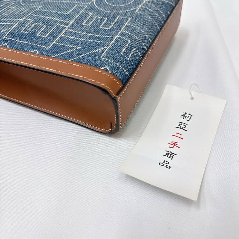 莉亞精品♡ Celine 牛仔琴譜包 二手-10