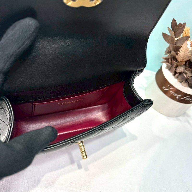 CHANEL Mini雙手柄鏈帶包-5