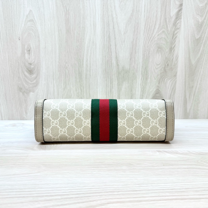 Gucci燕麥色原花磁吸釦式鍊條孫芸芸側背包503877-5