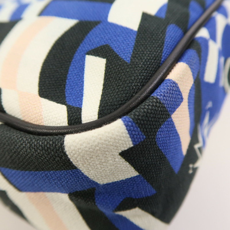 CHANEL 帆布Chain Shoulder銀扣鏈帶肩背袋-11