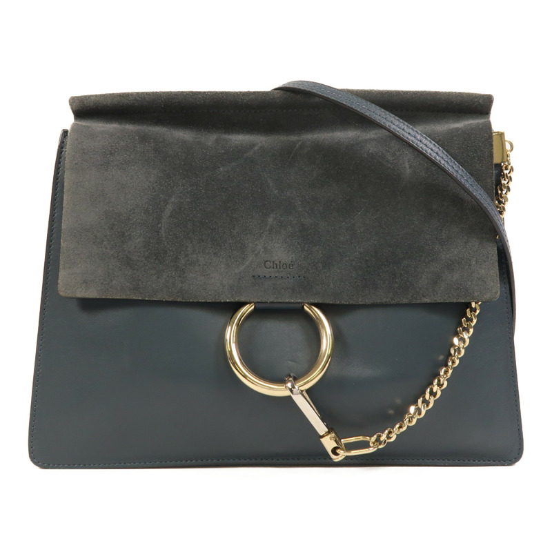 Chloe 牛皮皮革Faye Medium肩背袋-0