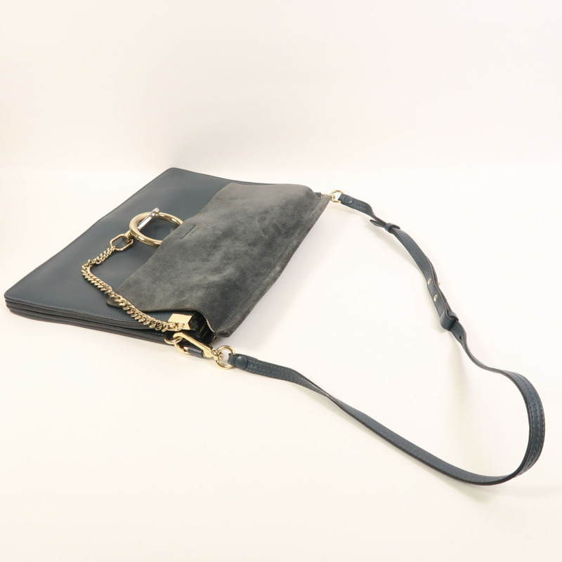 Chloe 牛皮皮革Faye Medium肩背袋-7