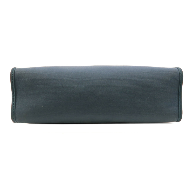 HERMES 帆布Herbag PM銀扣手挽肩背兩用袋Bleu Tempete/Rouge H-3