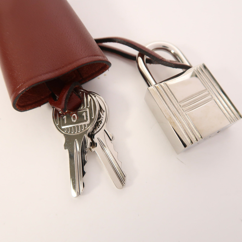 HERMES 帆布Herbag PM銀扣手挽肩背兩用袋Bleu Tempete/Rouge H-17