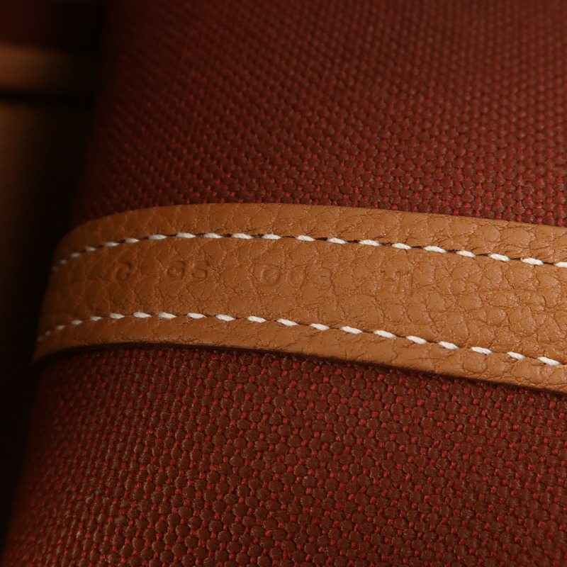 HERMES 帆布Garden Party TPM銀扣手挽袋-6