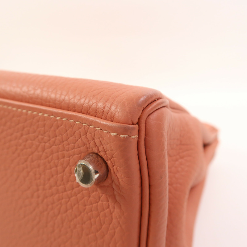 HERMES Clemence皮革Kelly 32 Amazon銀扣手挽肩背兩用袋Rose Tea-12