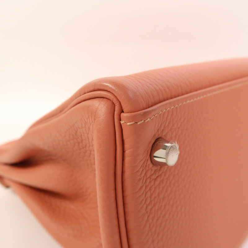 HERMES Clemence皮革Kelly 32 Amazon銀扣手挽肩背兩用袋Rose Tea-13