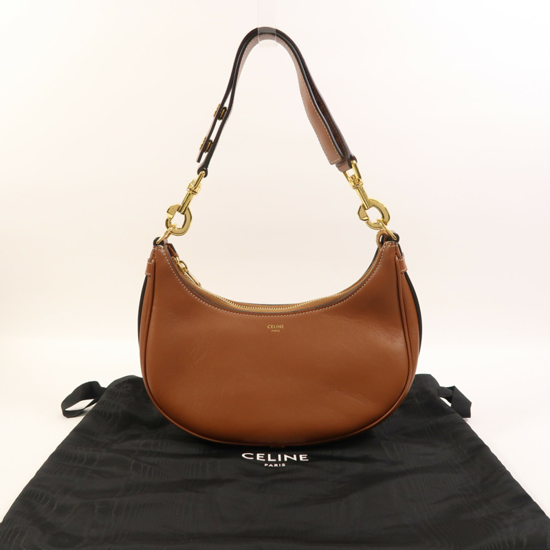 CELINE 牛皮皮革Ava金扣肩背袋-8