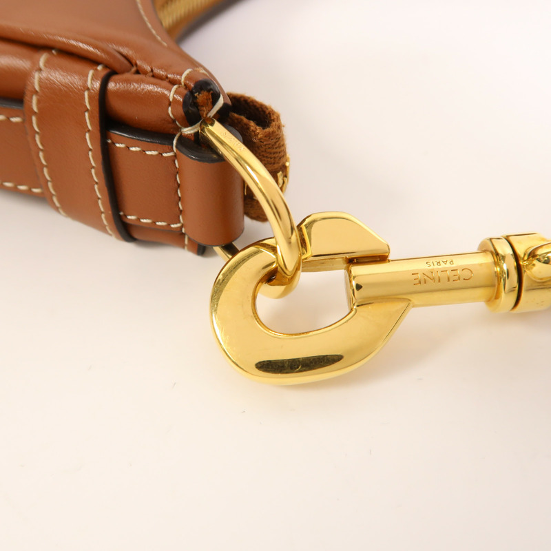 CELINE 牛皮皮革Ava金扣肩背袋-13