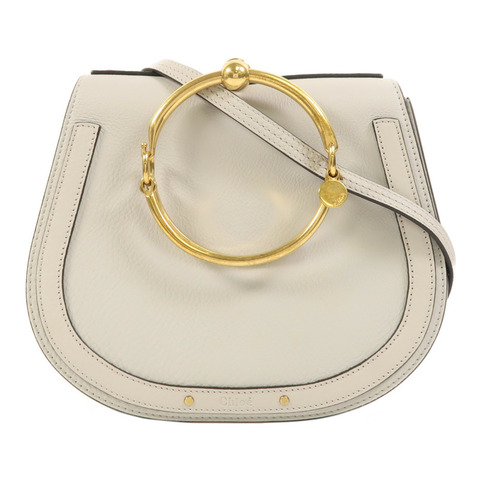 Chloe 牛皮皮革Nile金扣肩背袋
