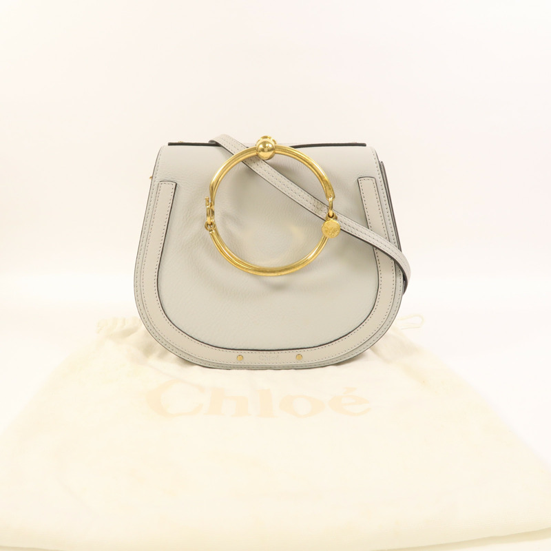 Chloe 牛皮皮革Nile金扣肩背袋-9