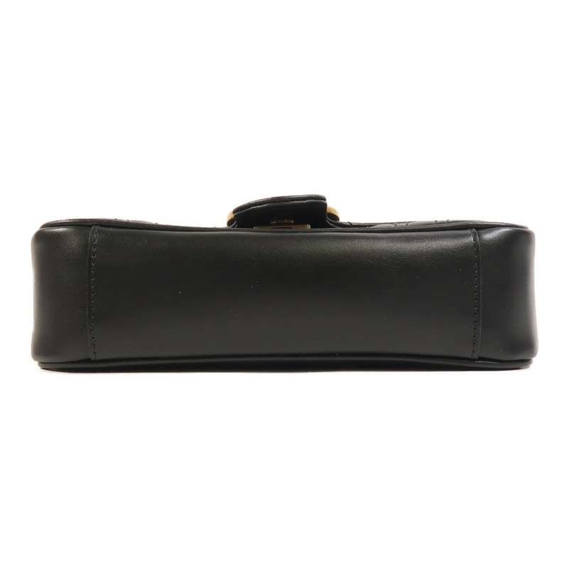 GUCCI 牛皮皮革GG Marmont Small金扣鏈帶肩背袋-3