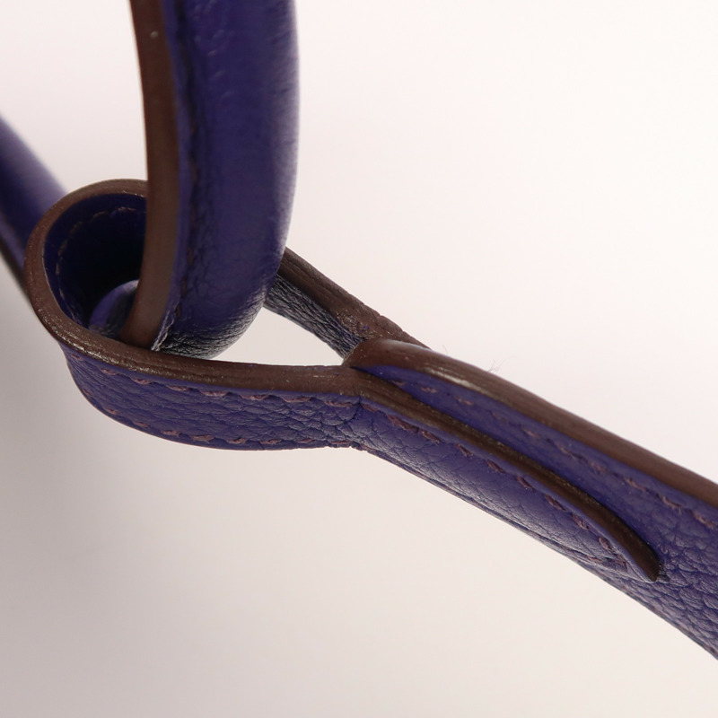 HERMES Togo皮革Lindy 30金扣手挽肩背兩用袋Iris-17