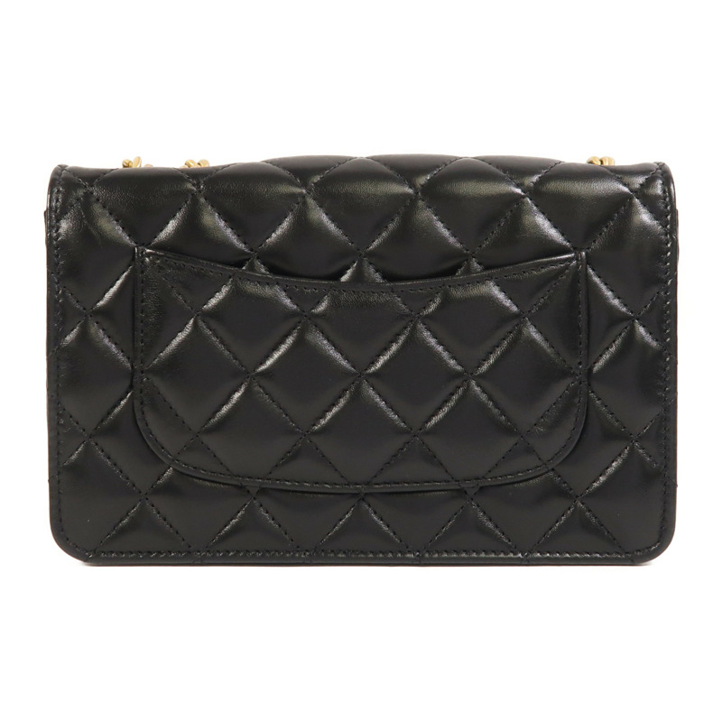 CHANEL 羊皮皮革WOC Wallet On Chain金扣鏈帶肩背袋-1
