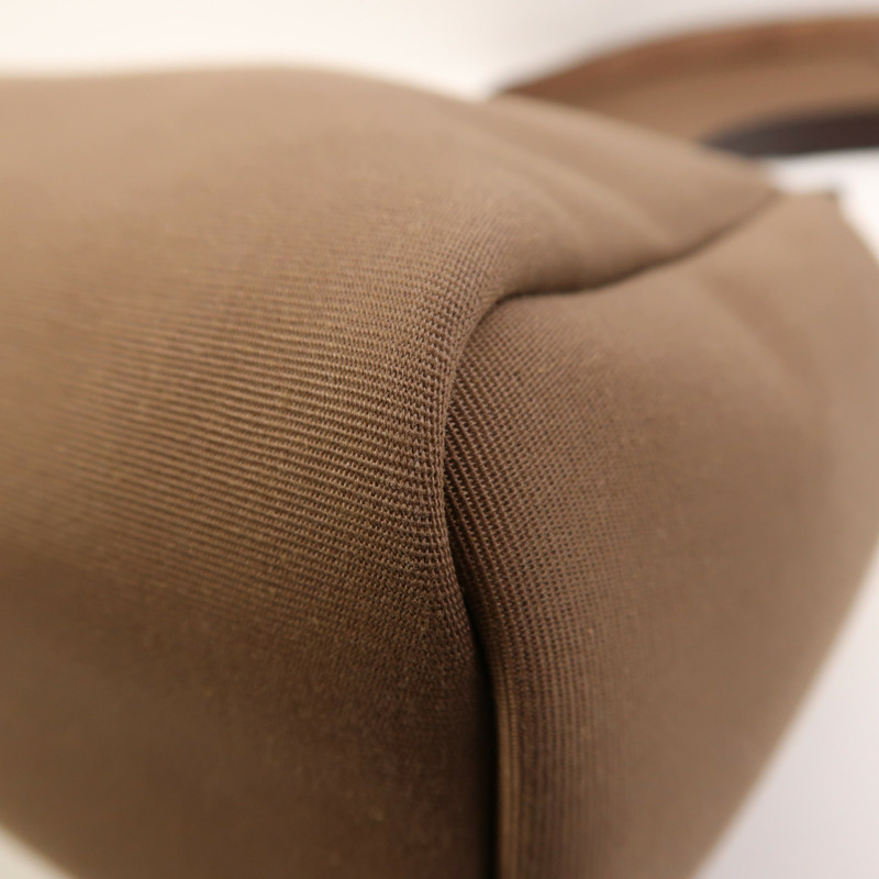 HERMES 帆布Herbag PM銀扣手挽肩背兩用袋Etoupe/Ebene-10