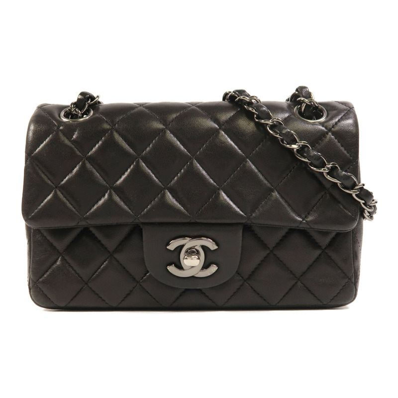 CHANEL 羊皮皮革Mini Classic 20鏈帶肩背袋-0