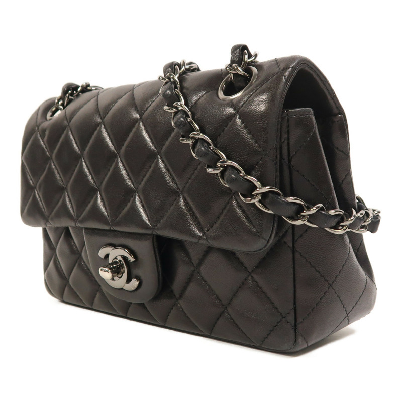 CHANEL 羊皮皮革Mini Classic 20鏈帶肩背袋-2