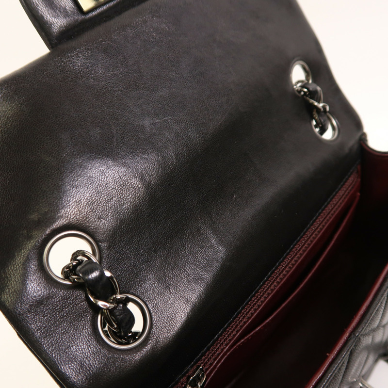 CHANEL 羊皮皮革Mini Classic 20鏈帶肩背袋-14