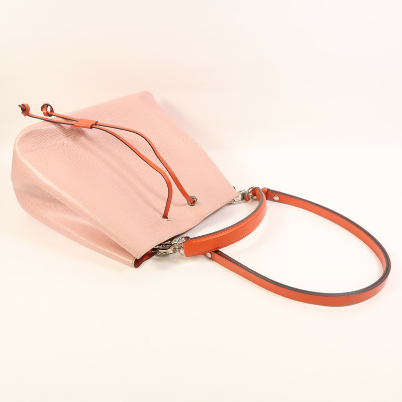 LOUIS VUITTON Epi Neo Noe MM銀扣手挽肩背兩用袋Rose Ballerine-7