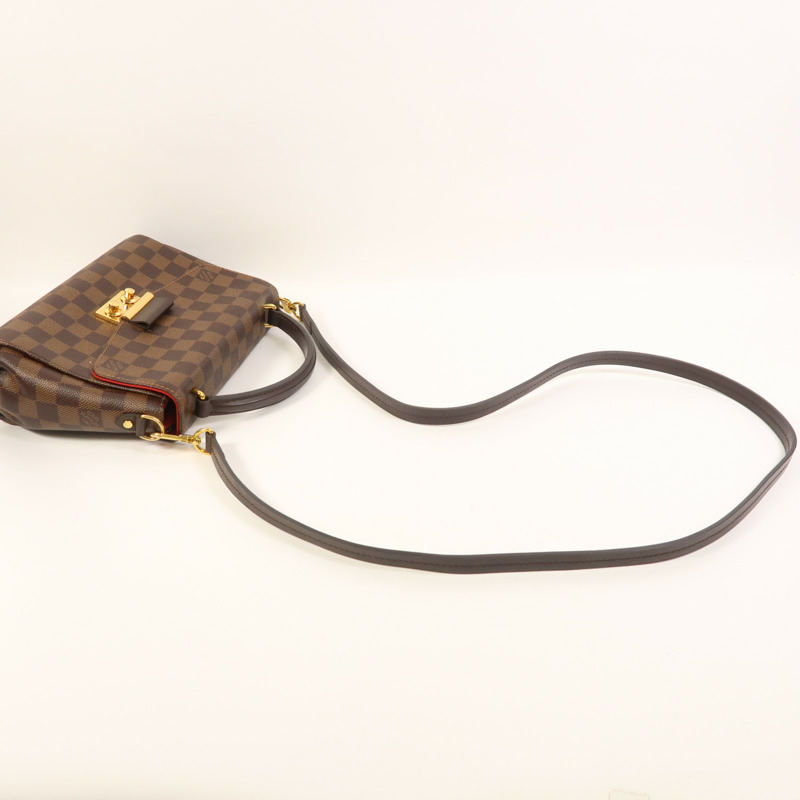 LOUIS VUITTON Damier Croisette金扣手挽肩背兩用袋-7