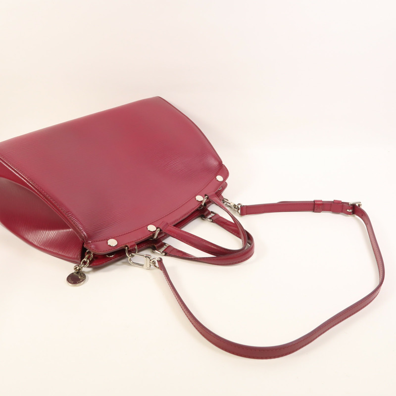 LOUIS VUITTON Epi Brea MM銀扣手挽肩背兩用袋-7
