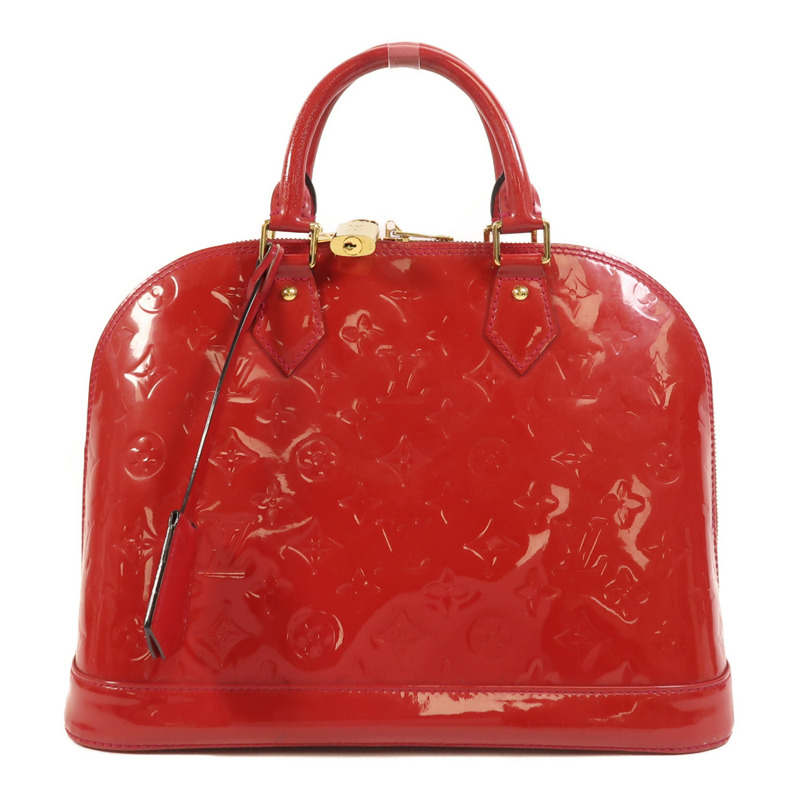 LOUIS VUITTON Monogram Vernis Alma PM金扣手挽袋-0