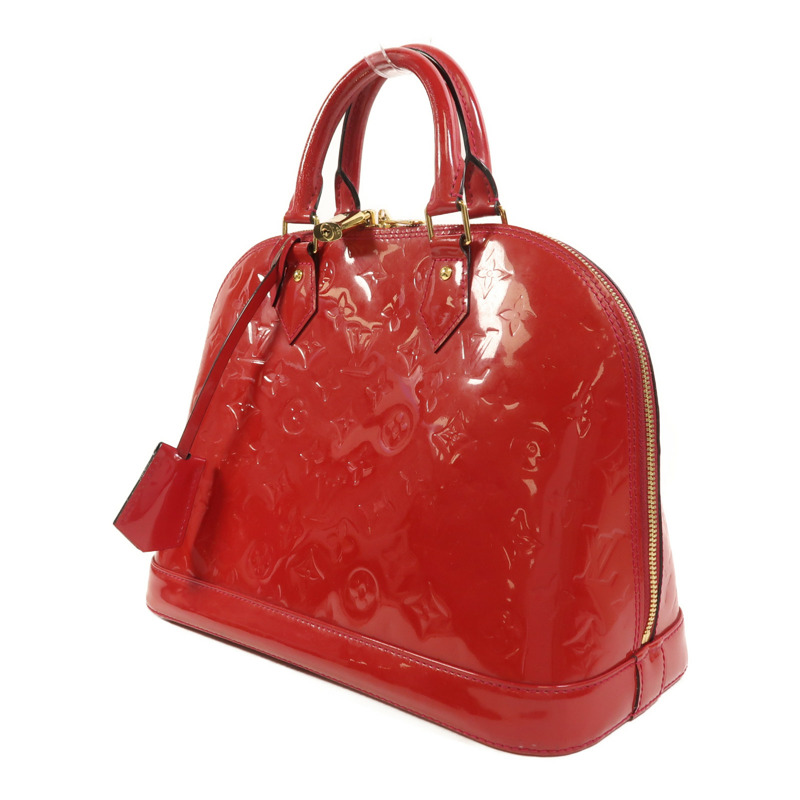 LOUIS VUITTON Monogram Vernis Alma PM金扣手挽袋-2