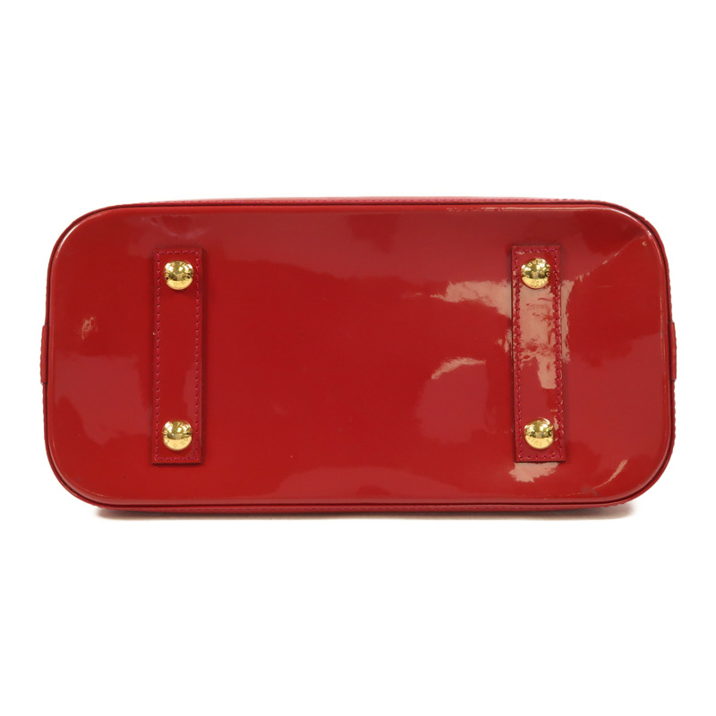 LOUIS VUITTON Monogram Vernis Alma PM金扣手挽袋-3