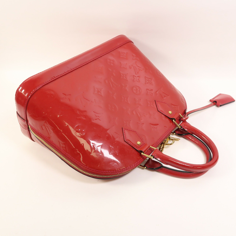 LOUIS VUITTON Monogram Vernis Alma PM金扣手挽袋-7